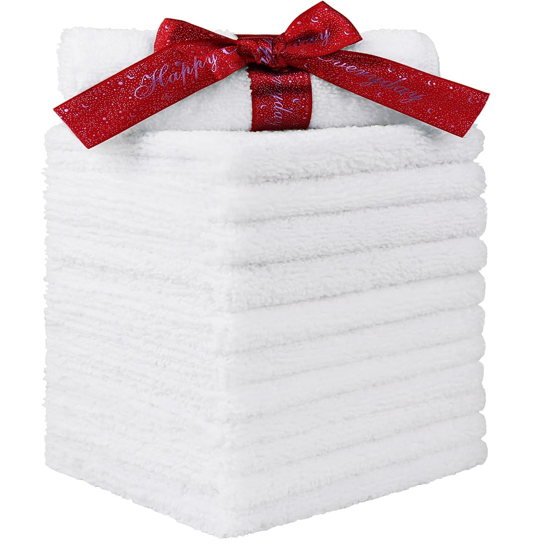 HOMEXCEL Washcloths 12PK, Ultra Soft&Highly Absorbent Face Towels, 12X12 in