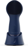 Nautica PC130 Sonic Facial Cleansing Brush Made with Ultra Hygienic Soft Silicone, Waterproof and Rechargeable Face Scrub Brush for Men & Women - (Navy)