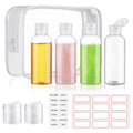 Wowang Travel Bottles for Toiletries 3.4oz 4 Pack TSA Approved Leak-Proof Travel Size Containers Squeezable Empty Plastic Toiletry Bottles for Shampoo, Conditioner, Body Wash (Brown)