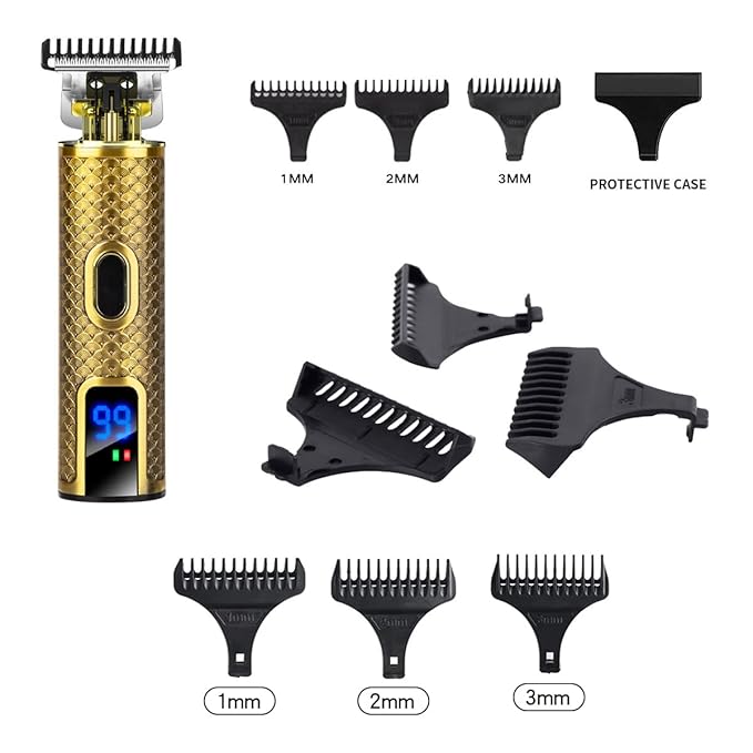 8 Pack Hair Clipper Limit Comb Guide 1MM 2MM 3MM Guides Set with Protection Guard Cover for Vintage T9 Height 31mm 32mm T-Blade Electric Trimmer Cordless Shaver Outliner Edger Detailer