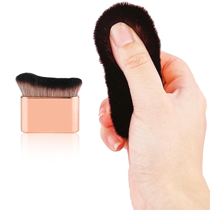 Self Tanning Brush for Face and Body Makeup - Foundation Tan Applicator (Rose Gold)