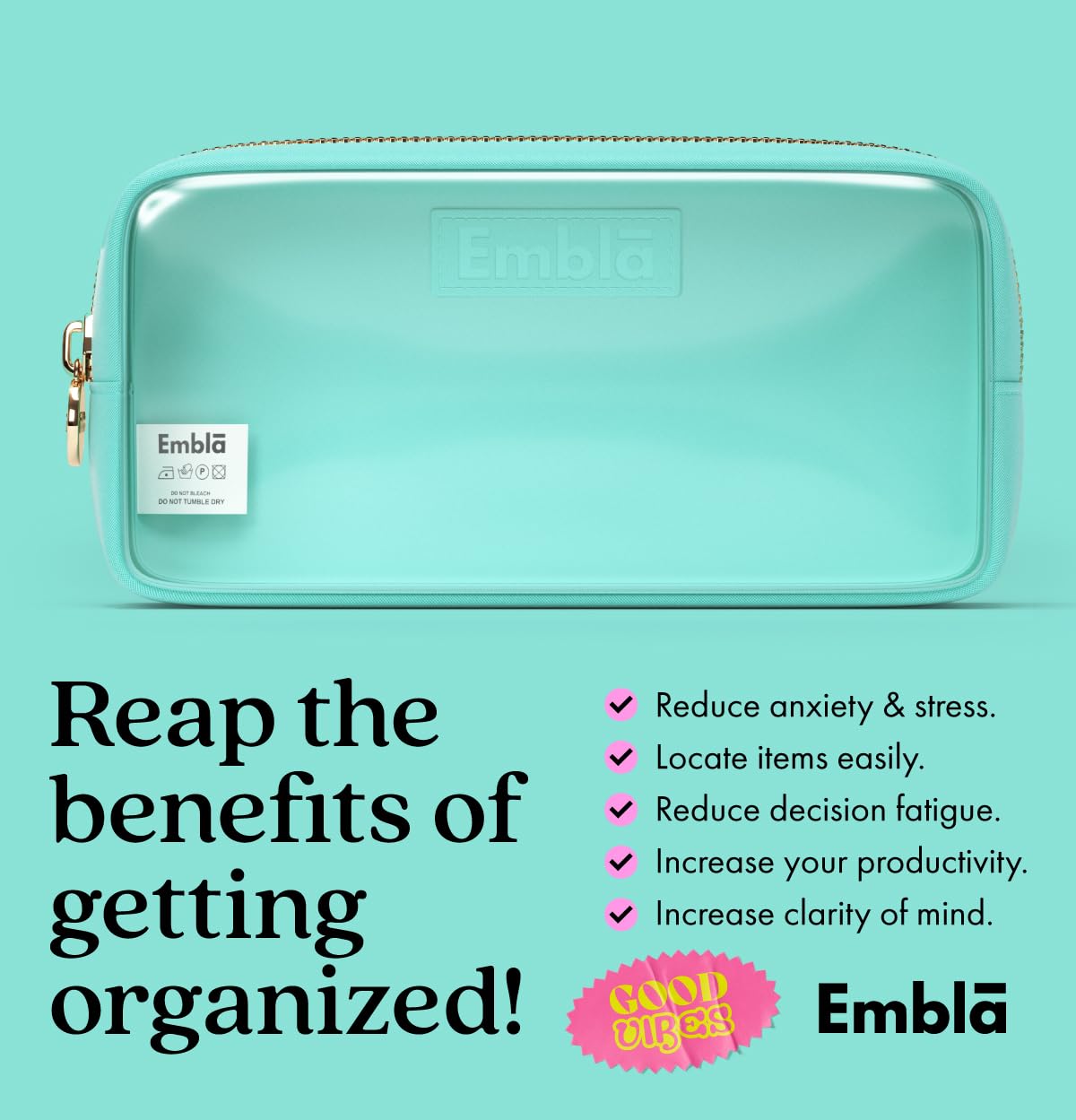 Makeup Bag for Women, Travel Cosmetic Organizer, Waterproof Toiletry Pouch