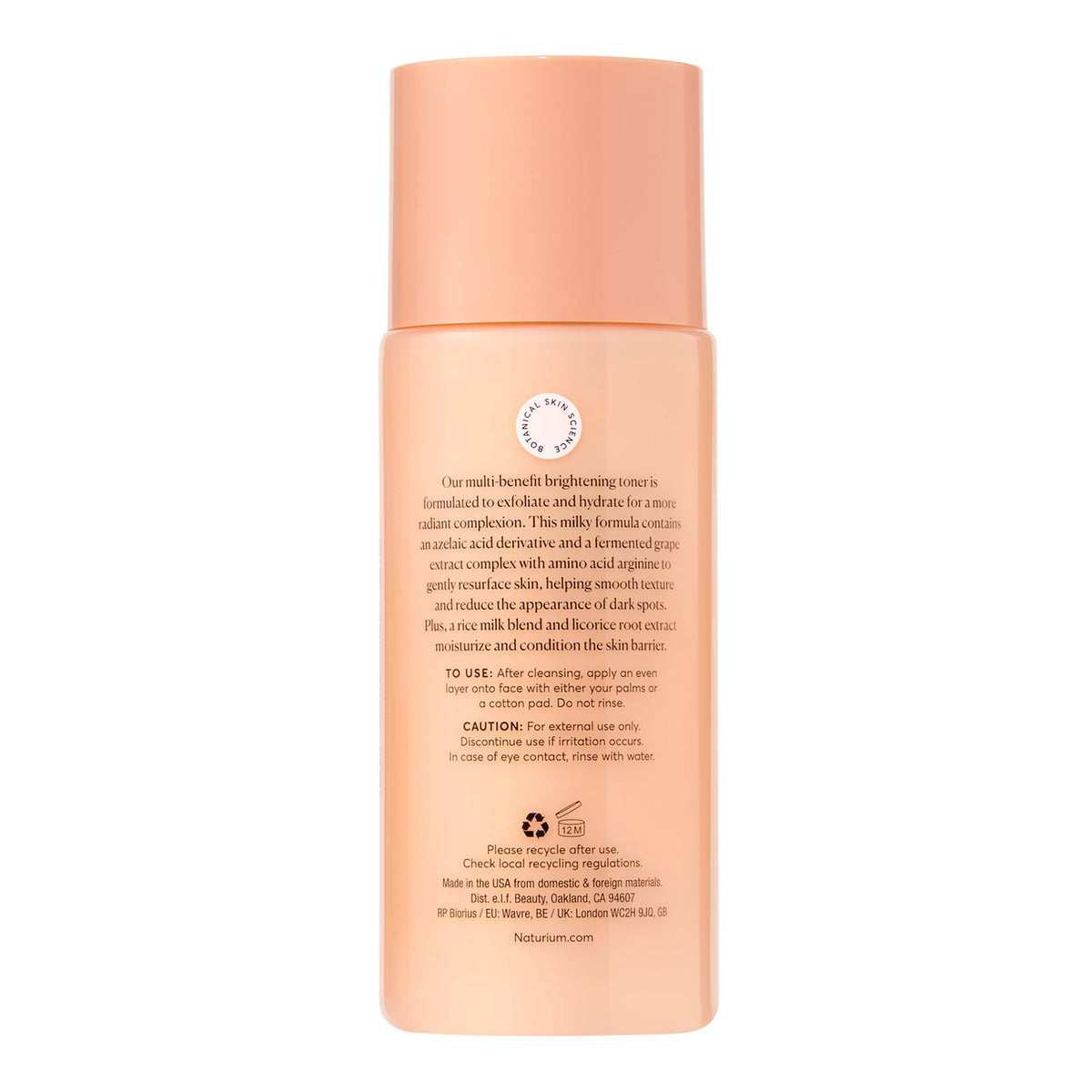 Naturium Multi-Bright Milky Toner, Exfoliating Skincare for Face with Azelaic Acid, 120 mL / 4 fl oz