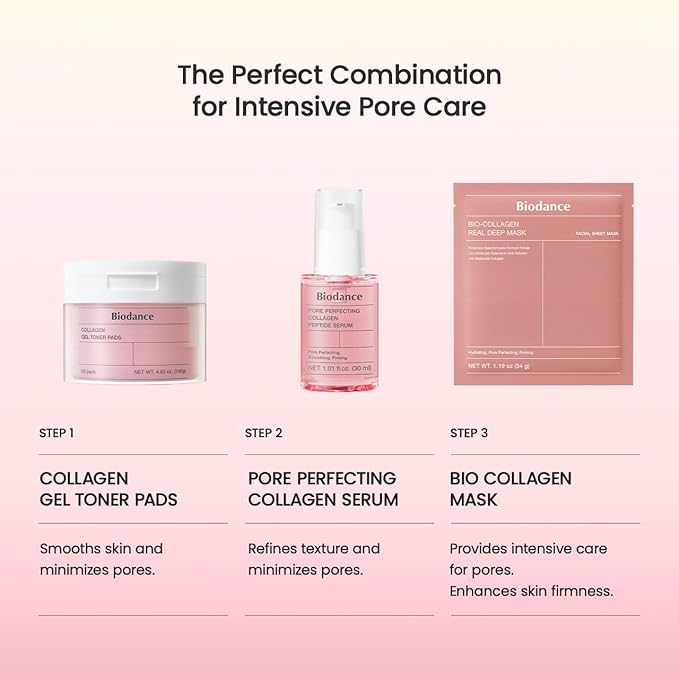 BIODANCE Pore Perfecting Collagen Peptide Serum, Skin Firming & Radiance, Plumping, Pore Care, Makeup Prep Serum for All Skin Types, Korean Skin Care, Self Care Gifts for Women | 1.01 fl.oz