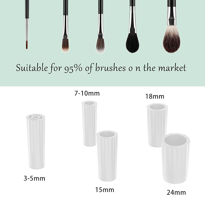 Luslife Electric Makeup Brush Cleaner, with Fast Spin-Dry – 12000 RPM, 800mAh Type-C Rechargeable, All-in-One Washer & Dryer for Makeup Brushes, Ideal Gift for Women