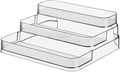 Zilphoba Acrylic Spice Rack, No Assembly Clear 3 Tier Condiment Bottle Shelf Vanity Organizer for Cabinet Kitchen Bathroom (1pcs)