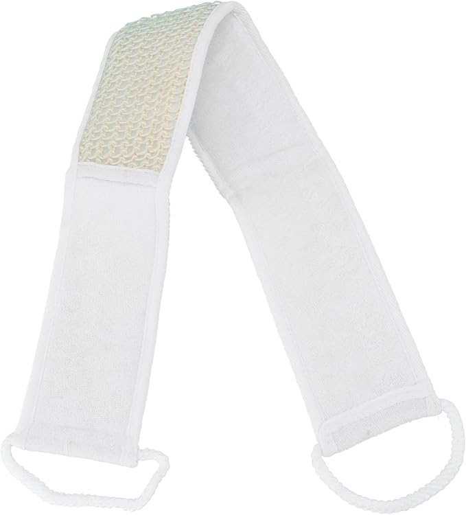 Ipetboom 2pcs Back Scrubber Bath Towels Soft Exfoliating Shower Tool with Long Strap for and Cleansing Safe for All Skin Types for Daily Use