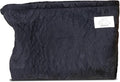 HAPPYHEIDI Large Floral Black Quilted Makeup Bag Cosmetic Toiletry Travel Pouch Purse Organizer, Canvas Lined, Embroiddered Flowers