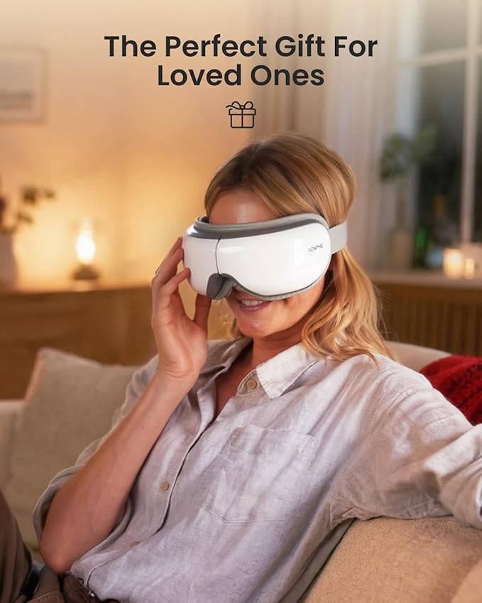 RENPHO Eyeris 1 Eye Massager with Heat, FSA Eligible HSA, Heated Eye Mask for Eye Strain, Dry Eyes & Head Tension, Relaxing Birthday Gifts for Women and Men