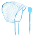 Hair Coloring Kit Highlight Cap, Hair Highlighting Cap, Hairing Coloring Dye Caps Frosting Caps with Plastic Crochet Hook for Salon DIY Dyeing Hairdressing(Blue)