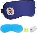SandKing Cordless Heated Eye Massager with Cooling Eye Pad, Vibrating Heating Sleeping Mask for Men Women Kids -USB Charing Heated Eye Mask Electric for Dry Eyes, Relax,Travel (Blue)
