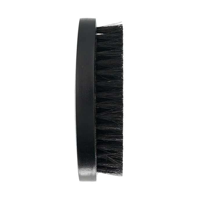 Menesia Black Soft Boar Bristle Beard Brush for Men