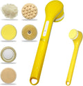 Electric Body Brush Set for Showering, Yellow