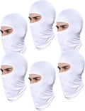Xeoxarel 6 Pack Balaclava Mask, UV Protector Ski Mask for Men/Women White