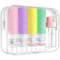 GLAMFIELDS Travel Bottles for Toiletries,TSA Approved 3.3oz Size LeakProof Silicone Toiletry Containers for Shampoo, Conditioner,Easy to Squeeze，Portable Travel Essentials for Lotion(18 Pack) Macaron