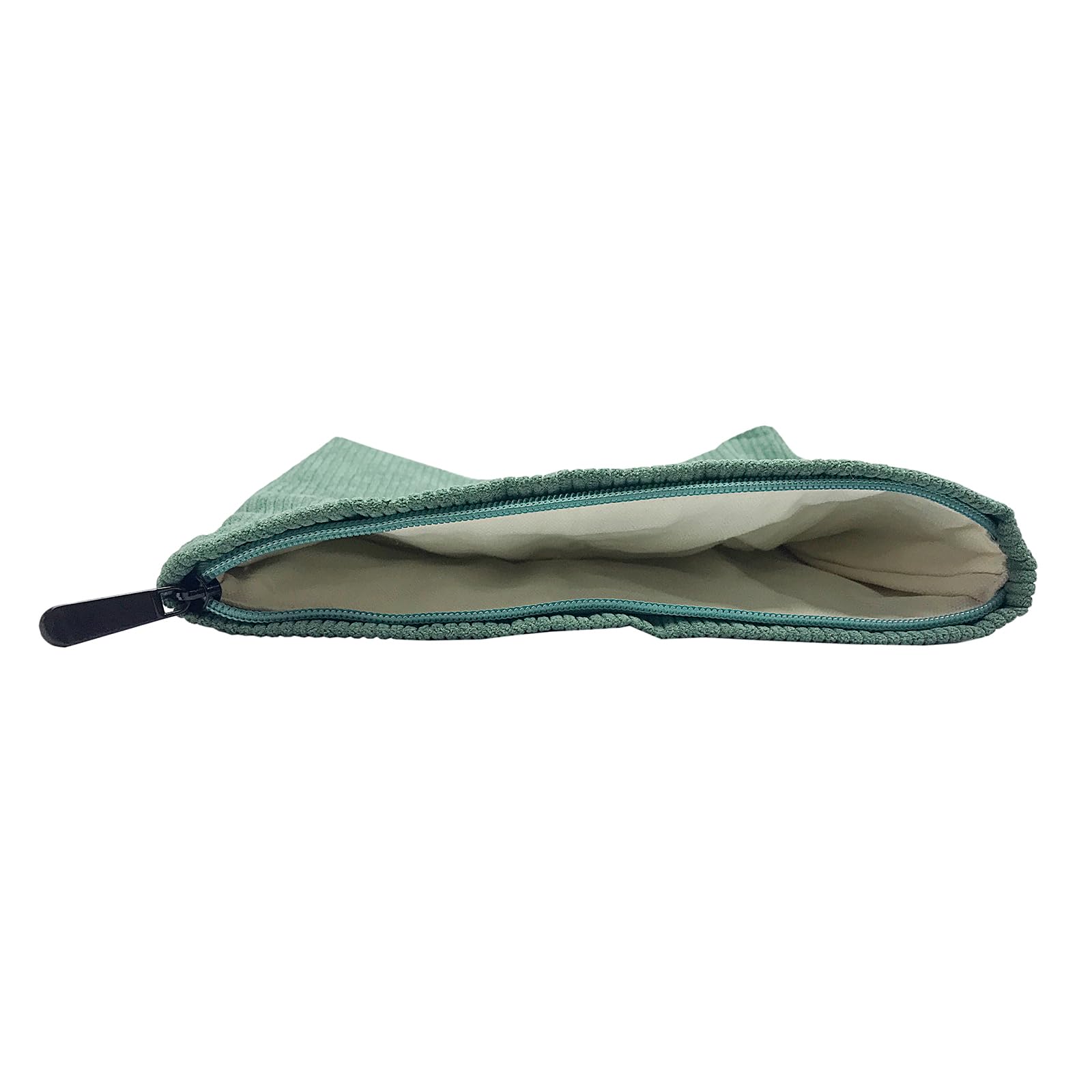 GUTGNK Corduroy Ladies Cosmetic Bag, Large Capacity Canvas Cosmetic Bag Travel Toiletry Bag Accessories Organizer, Grass Green