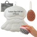 Bath Pillow for Tub, Luxury 4-Piece Spa Gift Set, Head, Neck & Back Support
