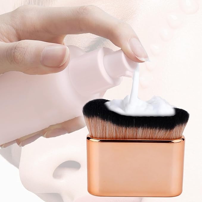 YOUDMEARUD 2pcs Extra Large Body Makeup Brush For Self Tanner, Self Tanner Applicator Foundation, Oval Self Tanning Blend Brush Kabuki Brush, Tan Legs Arms Face Body (Rose Gold)