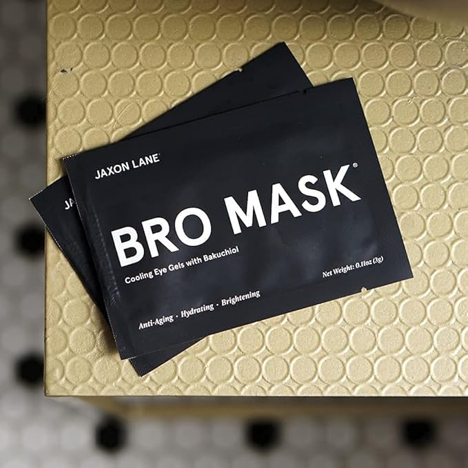 JAXON LANE Bro Mask Under Eye Patches for Men for Dark Circles, 4 x 6 Pairs