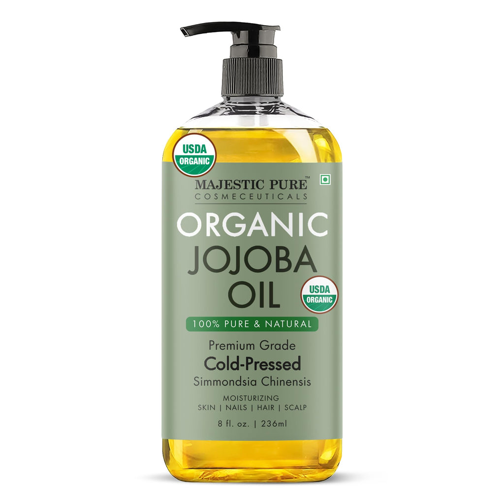 Majestic Pure USDA Organic Jojoba Oil 100% Pure & Natural -8 Fl Oz