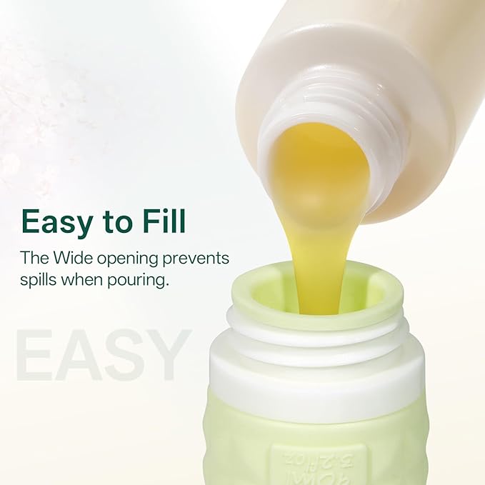 Firstfooby Travel Bottles for Toiletries, TSA Approved Travel Size Containers, Leak Proof Silicone Shampoo Bottles, Small Toiletry Containers with Clear Bag for Shampoo Conditioner Lotion