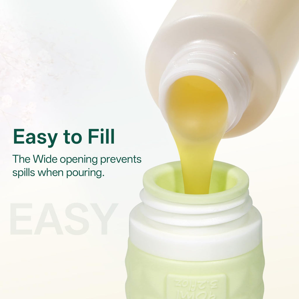 Firstfooby Travel Bottles for Toiletries, TSA Approved Travel Size Containers, Leak Proof Silicone Shampoo Bottles, Small Toiletry Containers with Clear Bag for Shampoo Conditioner Lotion