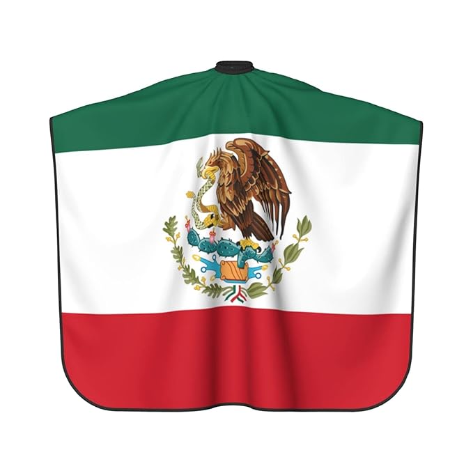 Mexican Flag Barber Cape - Hair Cutting Cape Apron for Clients - Men & Women