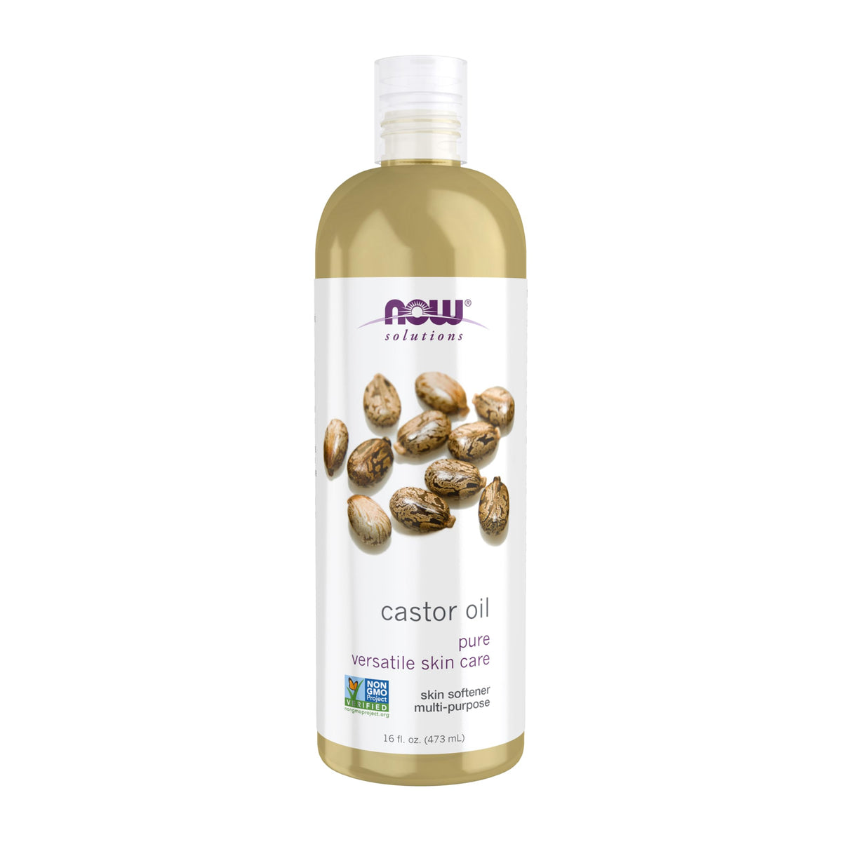 NOW Solutions, Castor Oil, Versatile Skin Care, Multi-Purpose, 16 fl. oz