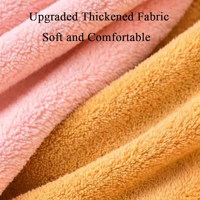 Jenmex Microfiber Hair Towel Wrap for Women, 2Pcs Hair Towel Cap.Soft Absorbent Turban Hair Towel for Long and Wet Hair(Orange & Red)