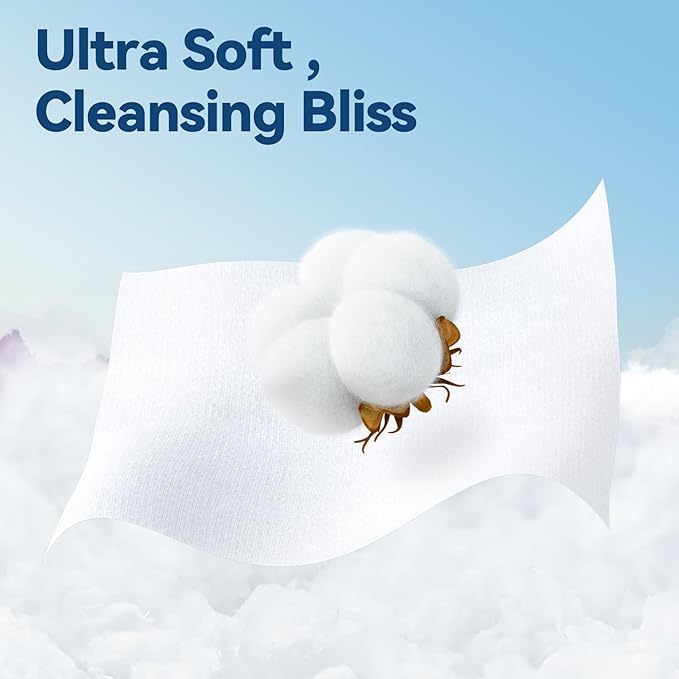 Winner Soft Face Towels, 100% USDA Biobased Facial Towels, 6 Packs per Case, 36 Bags Total, 3600 Count