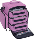 UOZL Nail Polish Organizer Case Hold 90 Bottle with 3 Detachable Bag,Purple