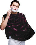 Pinks Cherry Blossoms Print Beard Bib Shaving Apron, Beard Hair Trimming Cape Gift For Dad