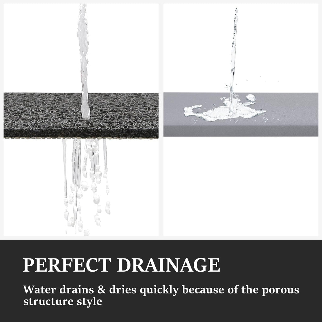 LuxStep Shower Mat Bathtub Mat Non-Slip Bath Mat with Drain, Quick Drying