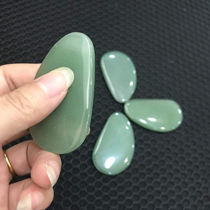 TOP SEWING Gua Sha Facials Tools for Eyes Massage Tools Board Natural Jade Stone for SPA Acupuncture Therapy Trigger Point Treatment