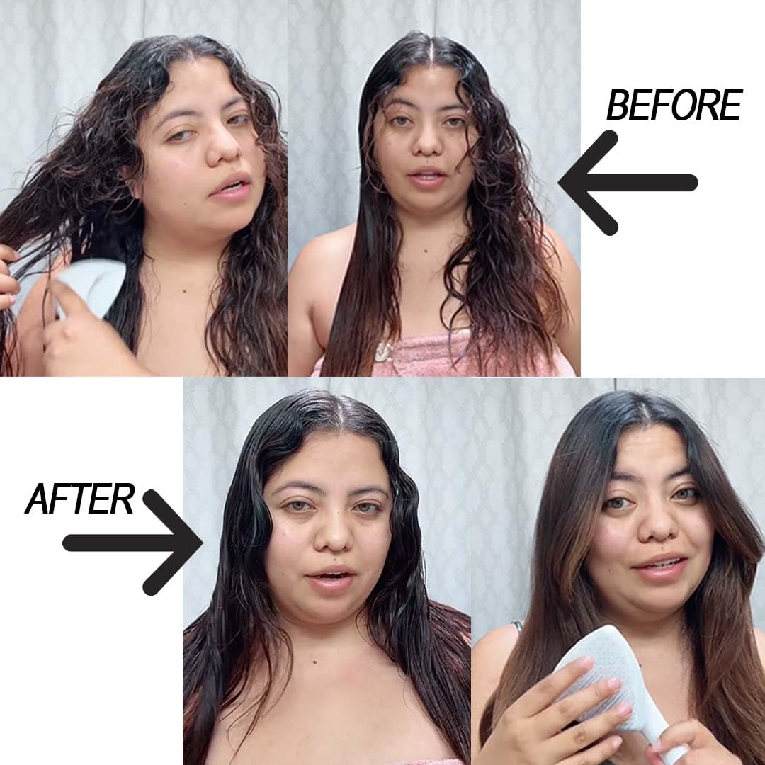 Cricket Ultra Smooth Coconut Detangling Brush for Wet, Dry Hair Anti-Frizz Detangler Shower Hairbrush with Coconut Oil and Keratin Protein Infused Plastic for All Hair Types