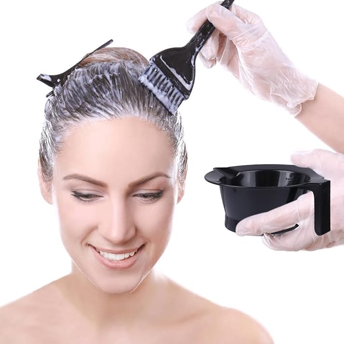 Lurrose 4pcs Hair Coloring Bowls Plastic Hair Mixing Bowls with Scale Color Mixing Tint Bowl Set for Hair Color Hair