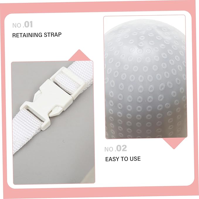 Highlight Caps for Hair, Soft Comfortable Silicone Hair Highlighting Cap with Adjustable Strap, Reusable Hair Dye Cap for Hair Dyeing Hair Salon,Highlight Cap