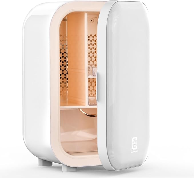Kikihouse 22L Mini Skincare Fridge, Beauty Fridge for Cosmetic Storage, 44°F Intelligent Temperature Control, Personal Small Makeup Refrigerator for Bedroom, Dorm