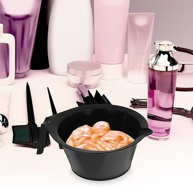 LALAFINA Hair Dye Bowls Set of 6 Transparent Salon Hair Color Mixing Bowls with Measurement Scales for Precise Dye Application and Highlighting 6.10X5.11X2.63In