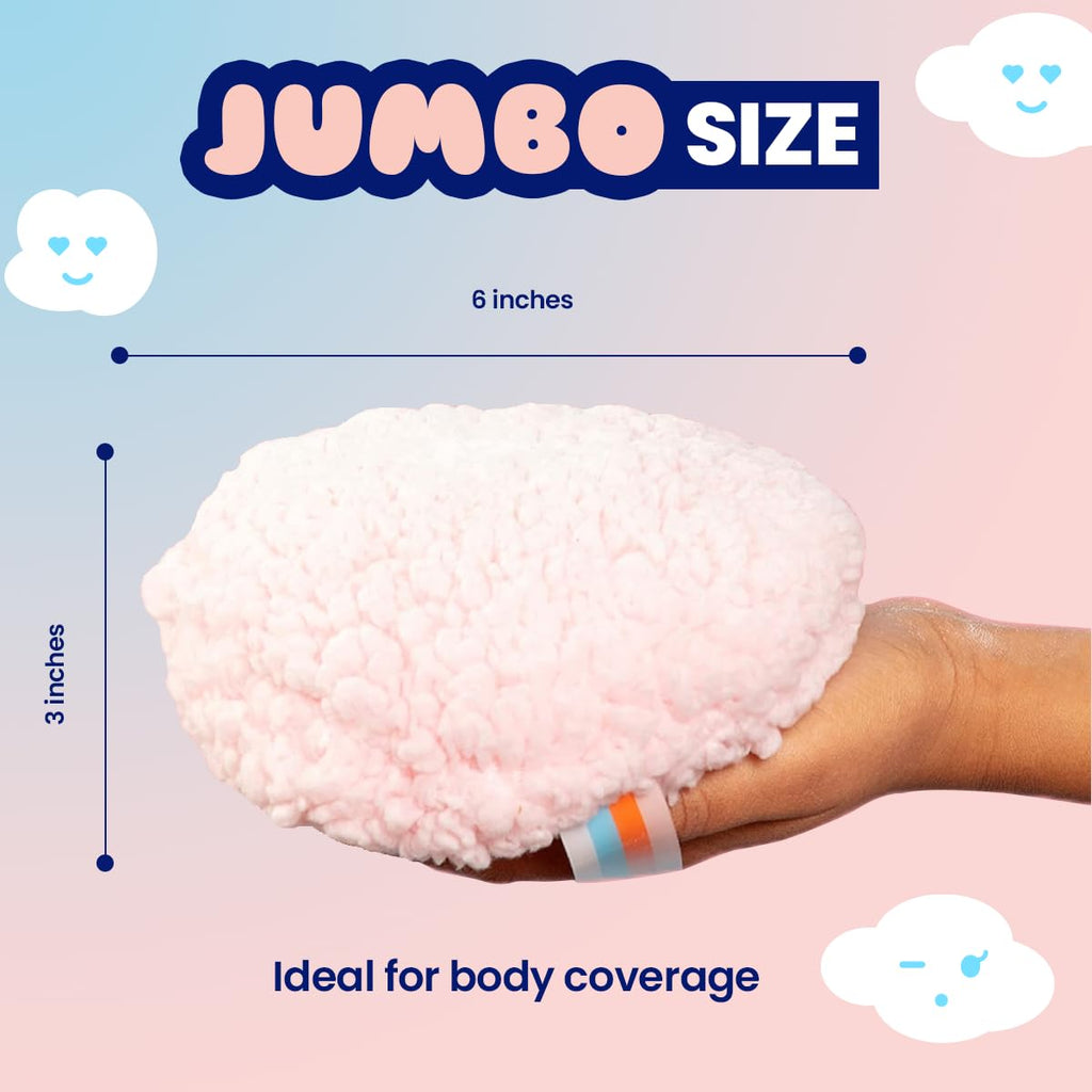 Megababe Dust Puff, Oversized Body (6” x 3”) Ultra-Soft Powder Puff