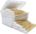 500Ct 6'' Lint Free Long Cotton Swabs - Pure Cotton Tips Gun Cleaning Swabs with Durable Stem, Also fit Makeup, Pet Care, Electronic, Household- Case Package