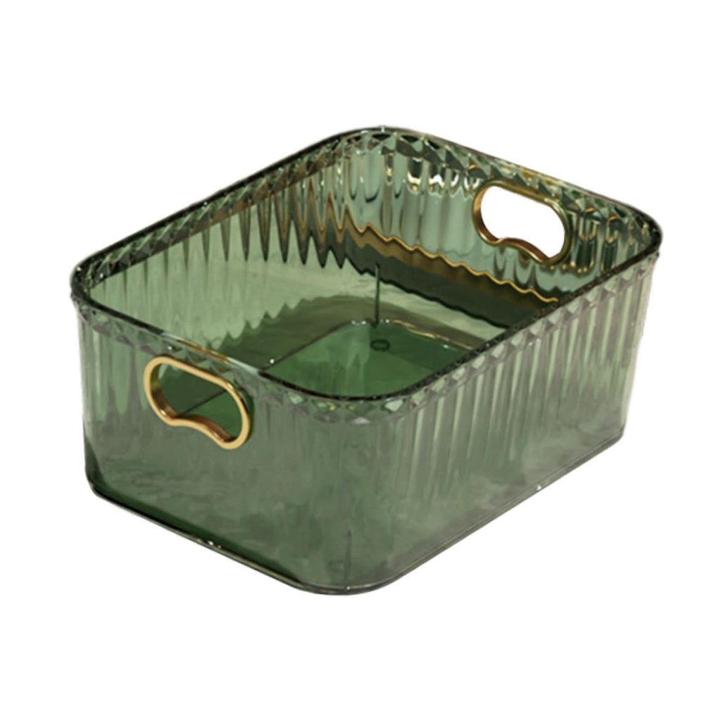 Bothyi Acrylic Makeup Storage Bin Jewelry Organizer Storage Container Lightweight Multipurpose Portable for Pantry Laundry Accessory, Dark Green
