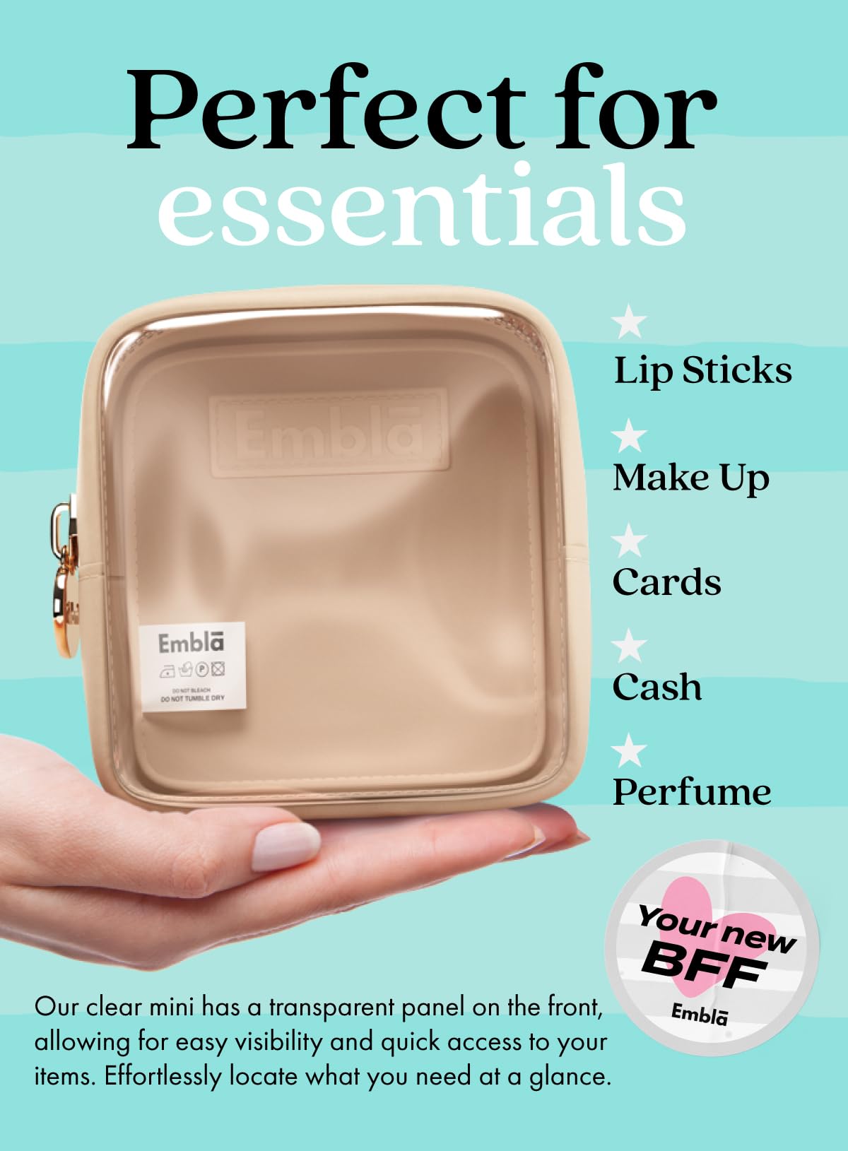 Makeup Bag for Women, Travel Cosmetic Organizer, Waterproof Toiletry Pouch