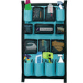 FITLANCE Equine Long Trailer Door Caddy – Horse Trailer Grooming Bag with Pockets, Stall & Barn Organizer, Tack Room Storage, Hanging Hook & Loop Straps + Mounting Hardware Included(Teal)