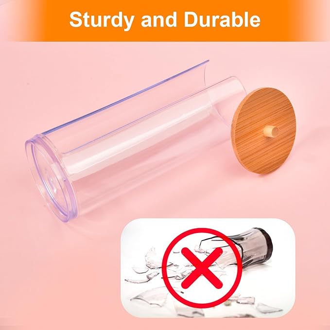 AIMIXUN 2 PCS Cotton Swab Dispenser, Pad Holder with Bamboo Lids, Qtip Bathroom Qtip Storage Container Bathroom Canisters with Lids, Cotton Round Dispenser for Floss Hair Ties Jewelry