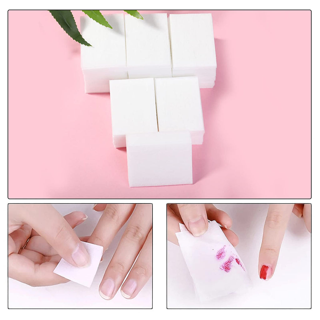 1000PCS Nail Cotton Pads,1pcs Push Down Pump Dispenser Bottle for Nail Alcohol Polish Removal,Nail Wipes,Lint Free Wipes for Acrylic Nails,Gel Residue Wipe Off Solution for Nails