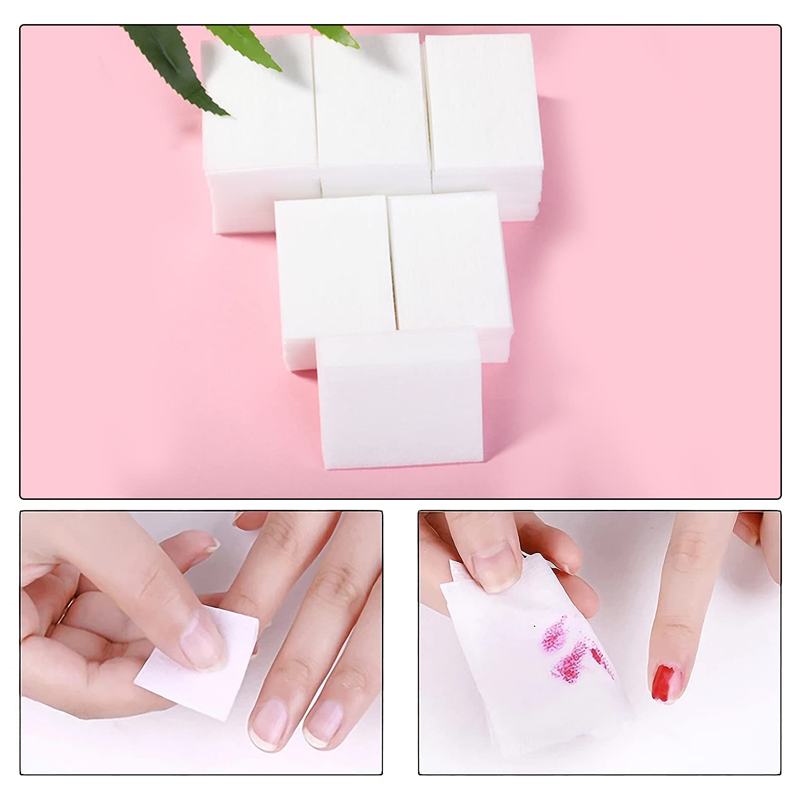 1000PCS Nail Cotton Pads,1pcs Push Down Pump Dispenser Bottle for Nail Alcohol Polish Removal,Nail Wipes,Lint Free Wipes for Acrylic Nails,Gel Residue Wipe Off Solution for Nails
