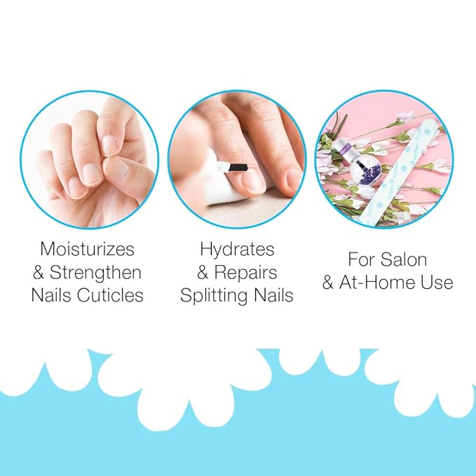 Flowery Lavender Scented Cuticle Oil – Nail & Cuticle Treatment, for Dry Cracked Cuticles, Moisturizing Nail Oil for Strong Healthy Nails, 0.5 oz, 2 Pack