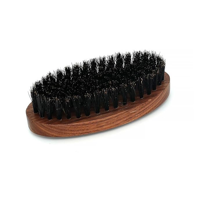 Menesia Walnut Wood Boar Bristle Beard Brush for Men