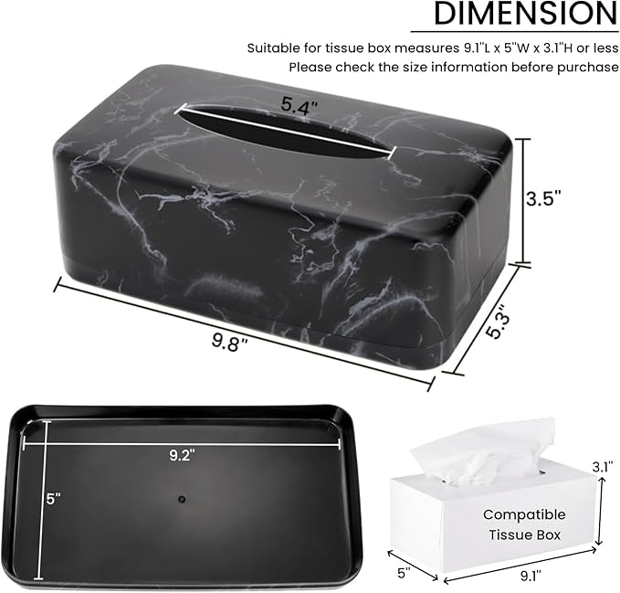 Nagpew Tissue Box Holder, Rectangular Napkin Dispenser Box Cover